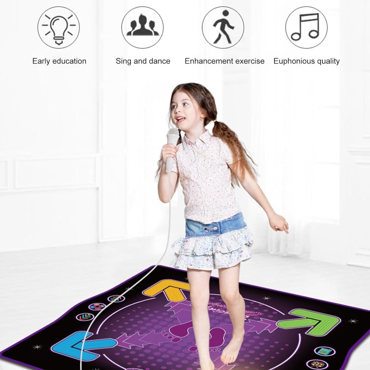 A colorful Bluetooth Electronic Dance Mat designed for children, featuring various buttons and lights for an interactive dance experience.